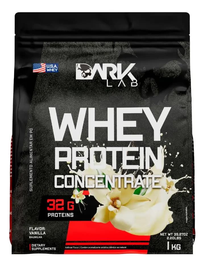 Whey Protein Concentrado 1kg Dark Lab Sabor Baunilha — foto 1 de 5